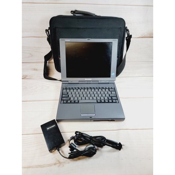 Vintage Sharp PC-3070 Notebook Laptop Computer Retro W Power Supply Tested READ - Picture 1 of 16